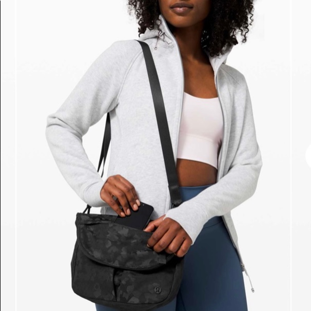 NWT lululemon All Night Festival Bag Fragment Camo Jacquard Black Deep Coal *5L